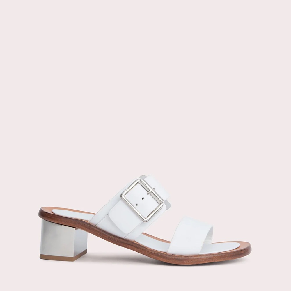 NWOT BY FAR The Ross White Slide Sandals Size 39/9 Vacation ~ Holiday ~ Bridal!